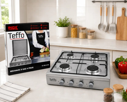 Réchaud à Gaz 4 Feux TEFFO Inox – vue 2 | MonChoix Maroc