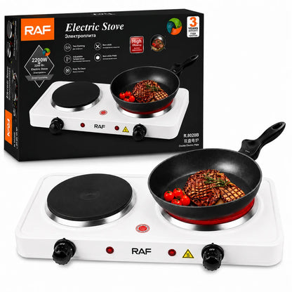 Réchaud Électrique RAF 2000 W à Double Plaque – Plaque de Cuisson… – vue 1 | MonChoix Maroc