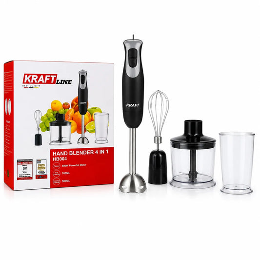 Mixeur Plongeant 4 En 1 500W Avec Hachoir, Fouet & Verre Doseur – vue 1 | MonChoix Maroc