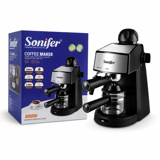 Machine à Café Espresso 800W Sonifer SF-3534 – Cafetière 4 Tasses – vue 1 | MonChoix Maroc