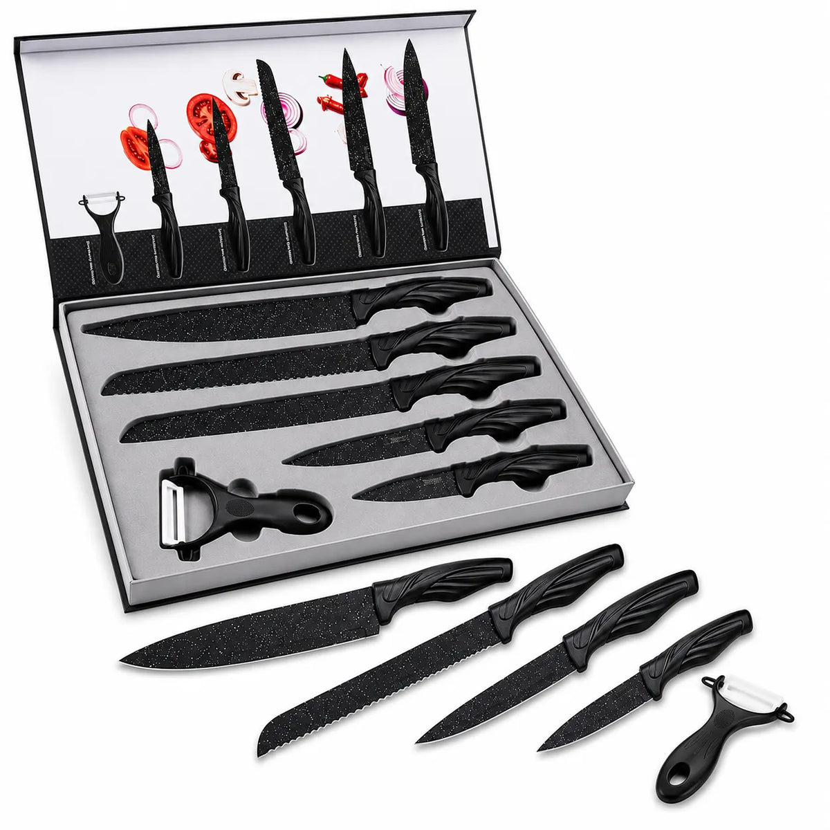 Coffret 6 Pièces Couteaux de Cuisine Professionnels en Acier… – vue 1 | MonChoix Maroc