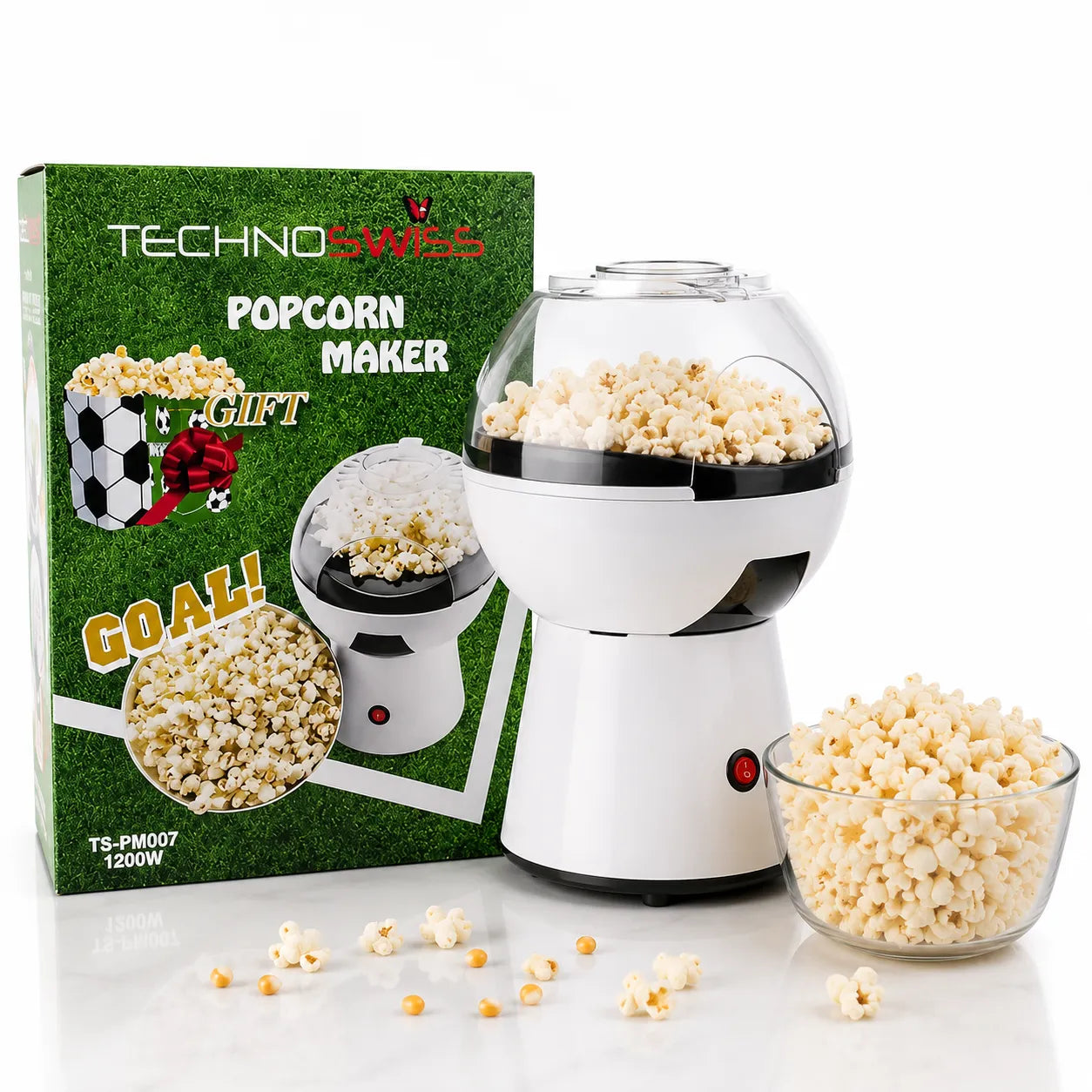 Machine à Popcorn 1200W Électrique – Popcorn Maker Sans Huile Pour… – vue 1 | MonChoix Maroc