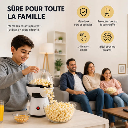 Machine à Popcorn 1200W Électrique – Popcorn Maker Sans Huile Pour… – vue 3 | MonChoix Maroc