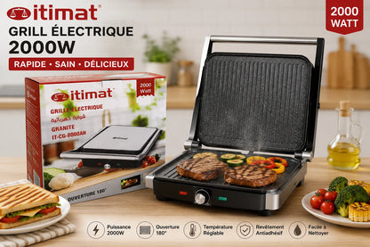Grill Panini Électrique Itimat 2000W – vue 2 | MonChoix Maroc