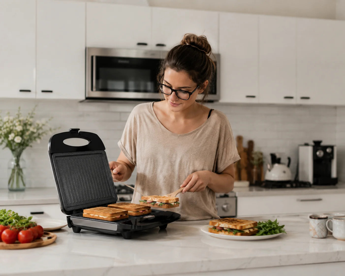 Panini Maker ITIMAT 1400W – Grill & Presse – vue 4 | MonChoix Maroc