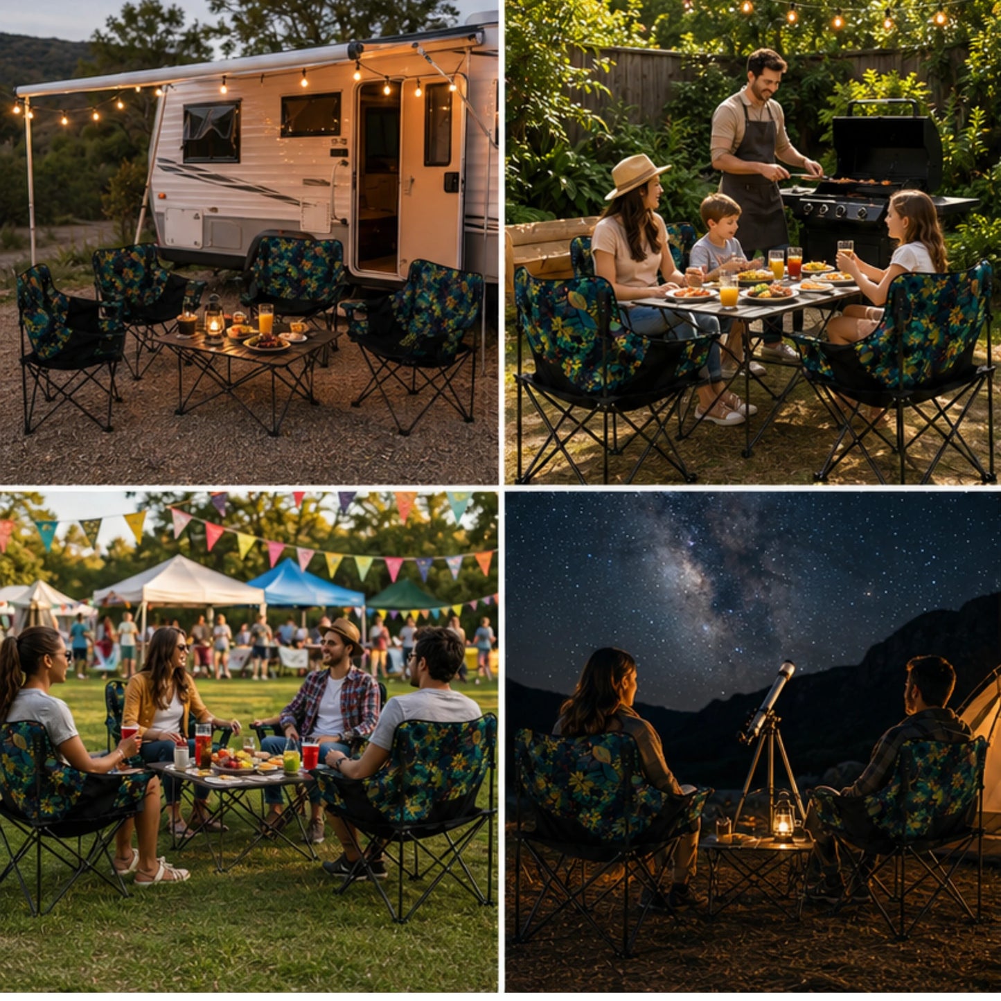 Pack de 4 Chaises de Camping Pliantes avec Table – vue 6 | MonChoix Maroc
