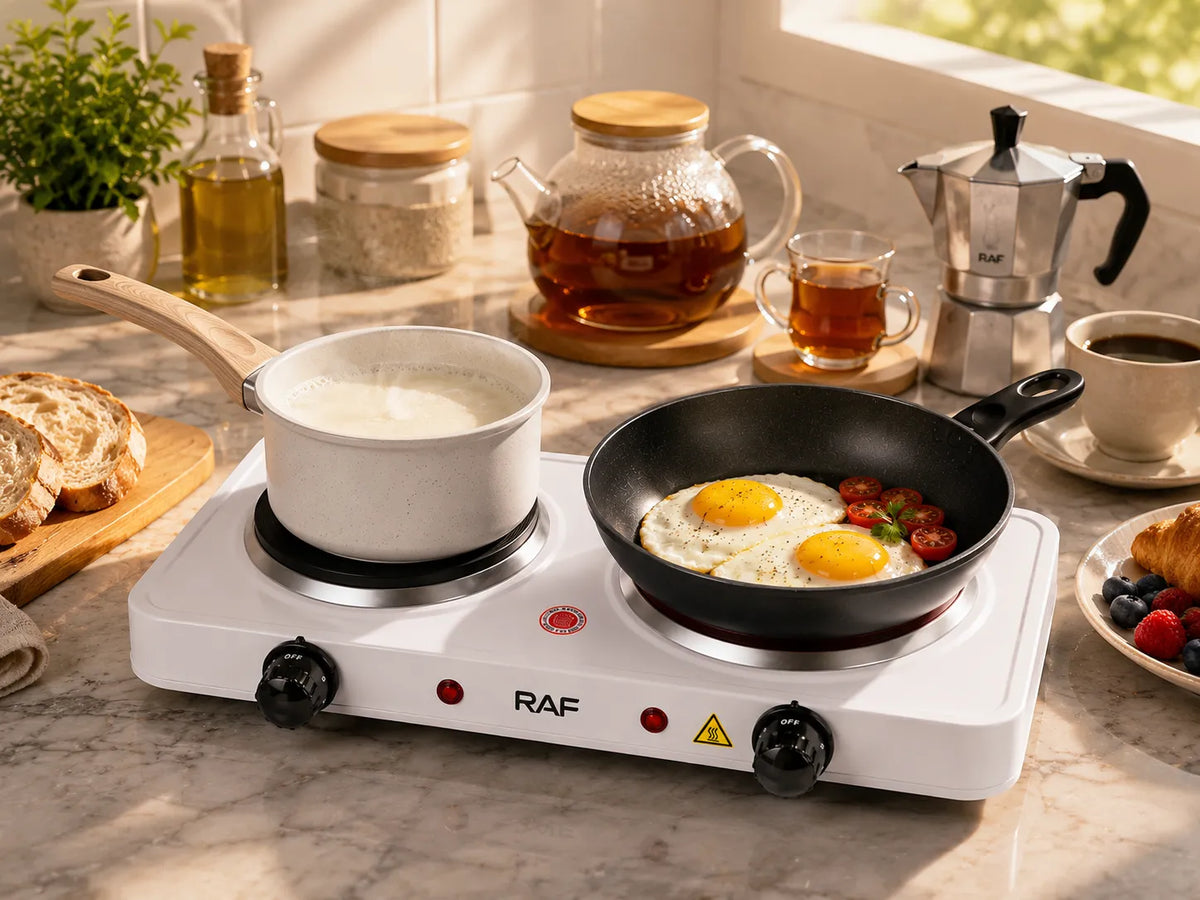 Réchaud Électrique RAF 2000 W à Double Plaque – Plaque de Cuisson… – vue 2 | MonChoix Maroc