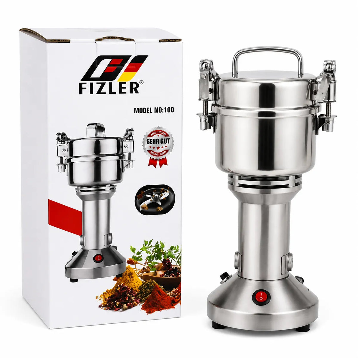 FIZLER Moulin Électrique 150G 850W En Acier Inoxydable – Broyeur Haute… – vue 1 | MonChoix Maroc