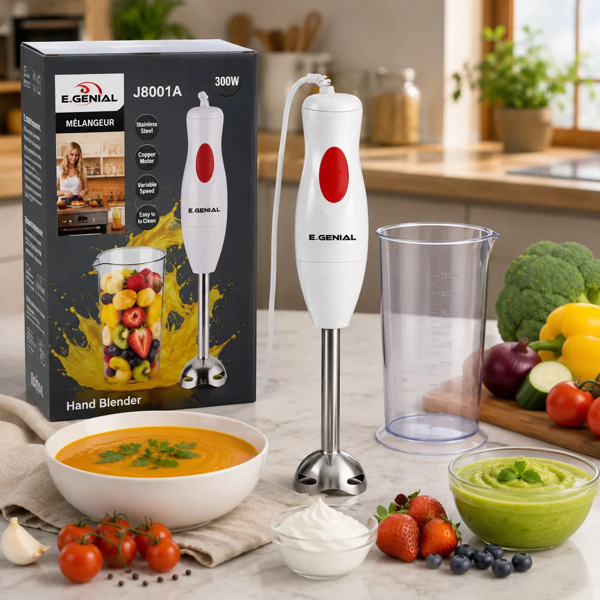 Mixeur Plongeant E.Genial 300W – vue 4 | MonChoix Maroc