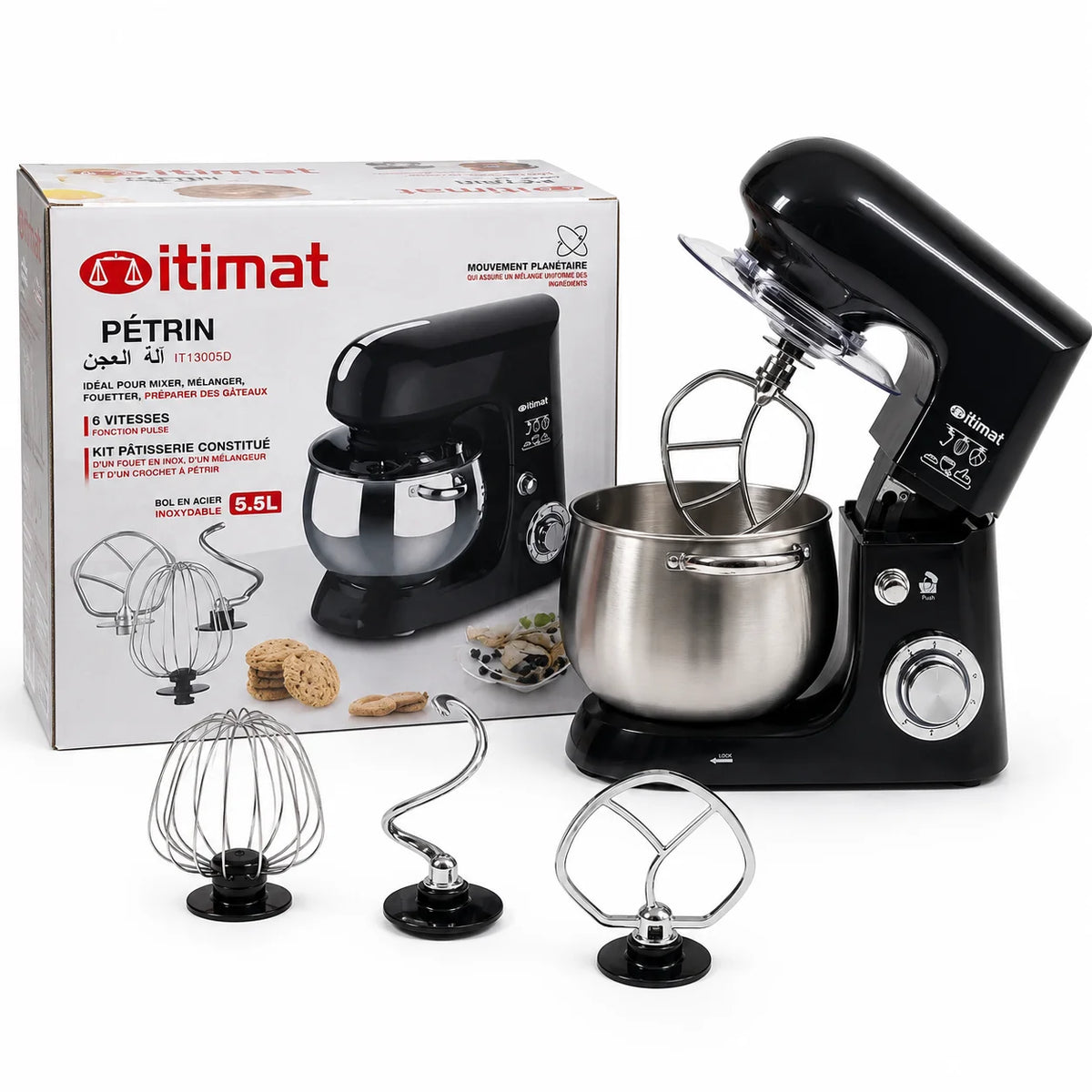 Robot Pétrin Multifonction ITIMAT 5.5L – vue 1 | MonChoix Maroc