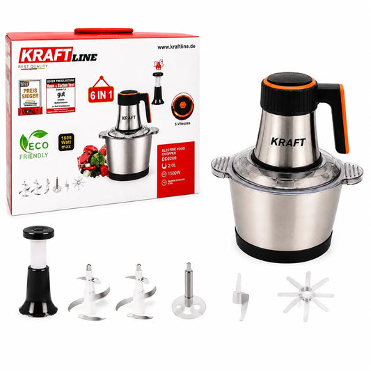 Hachoir Multifonction 6 en 1 - 1500W – vue 1 | MonChoix Maroc