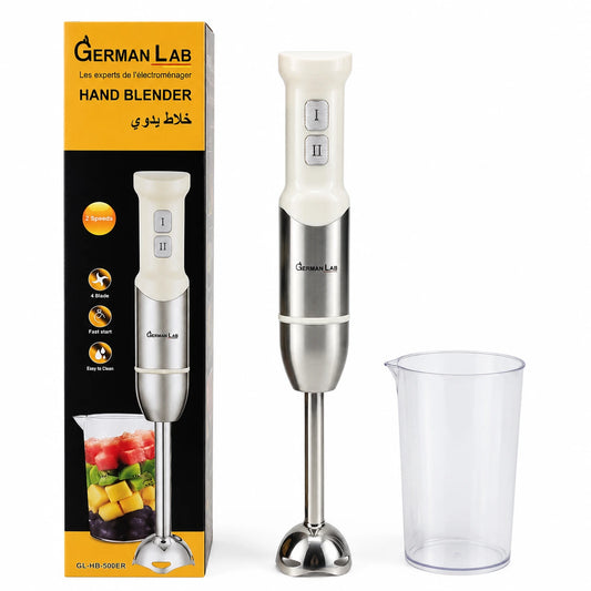 Mixeur Plongeant German Lab 500W – 2 Vitesses avec Gobelet Doseur – vue 1 | MonChoix Maroc
